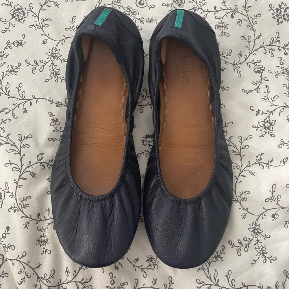 Tieks California Navy Blue and teal Flats - Picture 7 of 14
